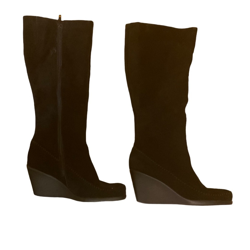 AEROSOLES | Black Zipper Wedge Boots | Size 7